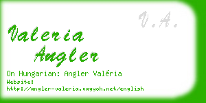 valeria angler business card