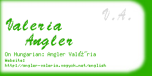 valeria angler business card